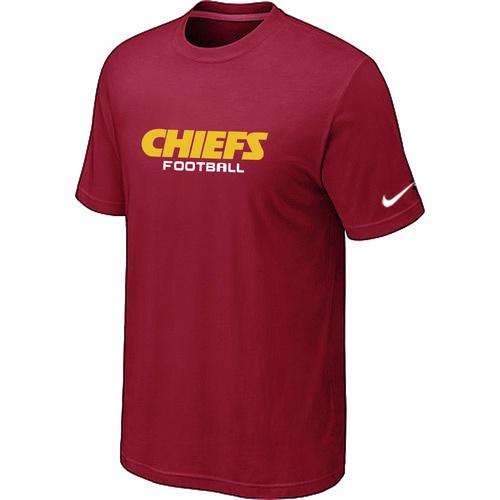 Nike Kansas City Chiefs Sideline Legend Authentic Font Dri-FIT RED NFL T-Shirt Cheap
