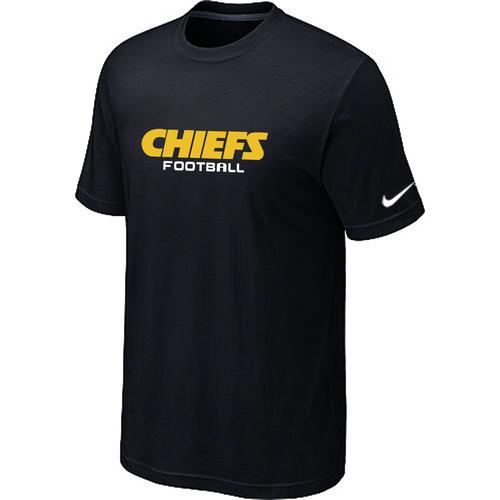 Nike Kansas City Chiefs Sideline Legend Authentic Font BLACK NFL T-Shirt Cheap