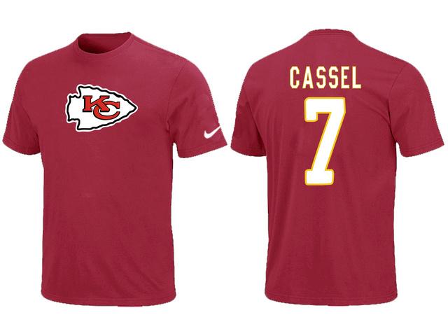 Nike Kansas City Chiefs 7 CASSEL Name & Number Red NFL T-Shirt Cheap