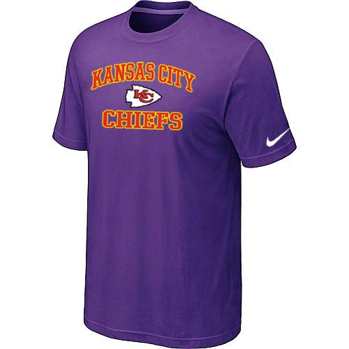 Kansas City Chiefs Heart & Soul Purple T-Shirt Cheap