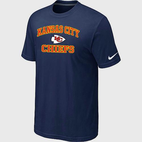 Kansas City Chiefs Heart & Soul D.Blue T-Shirt Cheap