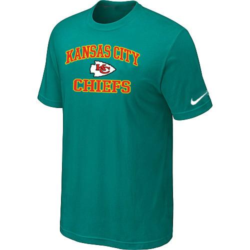 Kansas City Chiefs Heart & Soul Green T-Shirt Cheap