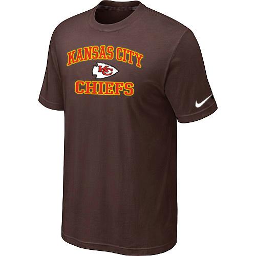 Kansas City Chiefs Heart & Soul Brown T-Shirt Cheap