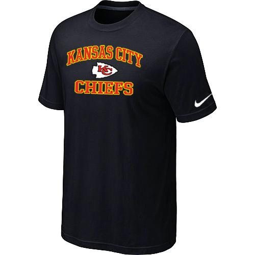 Kansas City Chiefs Heart & Soul Black T-Shirt Cheap