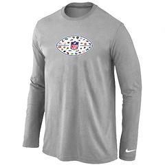 Nike NFL 32 Teams Logo Collection Locker Room Long Sleeve T-Shirt Light Grey Cheap