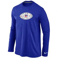 Nike NFL 32 Teams Logo Collection Locker Room Long Sleeve T-Shirt Blue Cheap