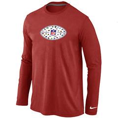 Nike NFL 32 Teams Logo Collection Locker Room Long Sleeve T-Shirt Red Cheap