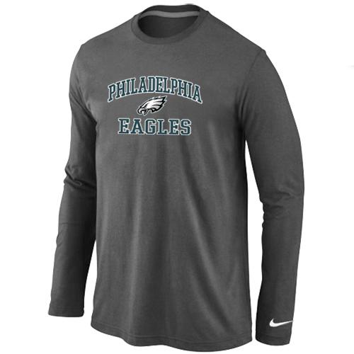 nike Philadelphia Eagles Heart & Soul Long Sleeve T-Shirt D.Grey Cheap