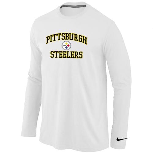Nike Pittsburgh Steelers Heart & Soul Long Sleeve T-Shirt White Cheap