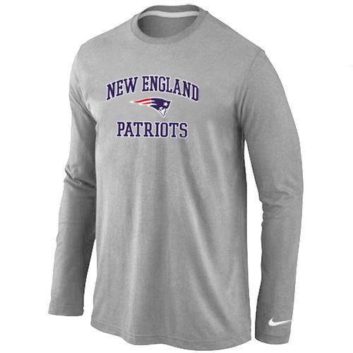 Nike New England Patriots Heart & Soul Long Sleeve T-Shirt Grey Cheap