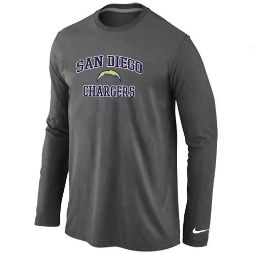 Nike San Diego Charger Heart & Soul Long Sleeve T-Shirt D.Grey Cheap