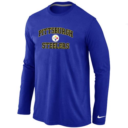 Nike Pittsburgh Steelers Heart & Soul Long Sleeve T-Shirt Blue Cheap