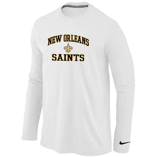 Nike New Orleans Saints Heart & Soul Long Sleeve T-Shirt White Cheap