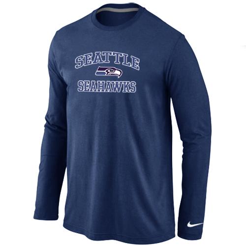 Nike Seattle Seahawks Heart & Soul Long Sleeve T-Shirt D.blue Cheap