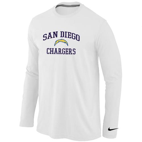 Nike San Diego Charger Heart & Soul Long Sleeve T-Shirt White Cheap