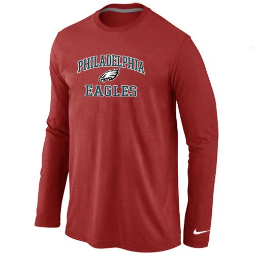 nike Philadelphia Eagles Heart & Soul Long Sleeve T-Shirt RED Cheap