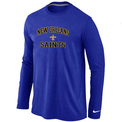 Nike New Orleans Saints Heart & Soul Long Sleeve T-Shirt Blue Cheap