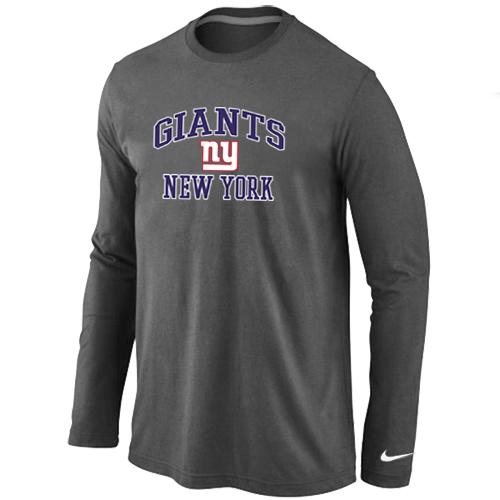 Nike New York Giants Heart & Soul Long Sleeve T-Shirt D.Grey Cheap