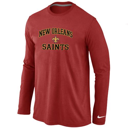 Nike New Orleans Saints Heart & Soul Long Sleeve T-Shirt RED Cheap