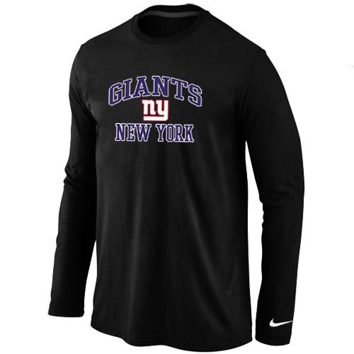 Nike New York Giants Heart & Soul Long Sleeve T-Shirt Black Cheap