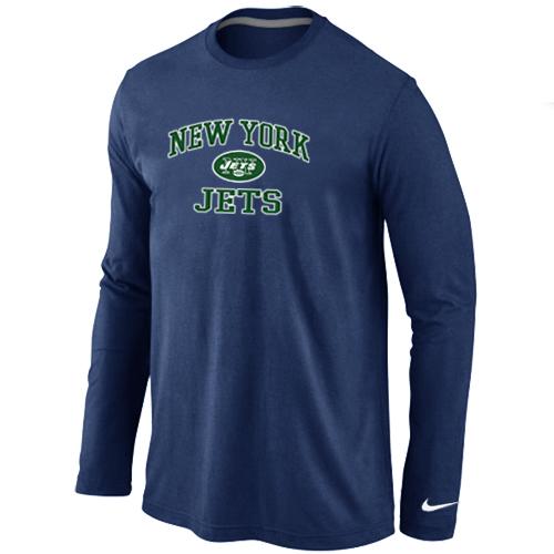 Nike New York Jets Heart & Soul Long Sleeve T-Shirt D.Blue Cheap