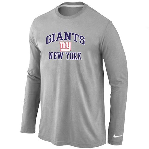 Nike New York Giants Heart & Soul Long Sleeve T-Shirt Grey Cheap