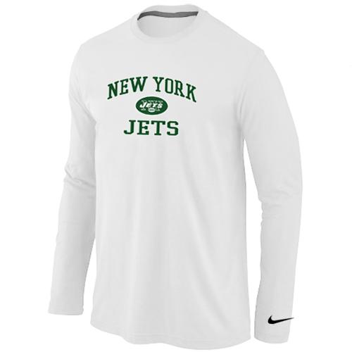 Nike New York Jets Heart & Soul Long Sleeve T-Shirt White Cheap