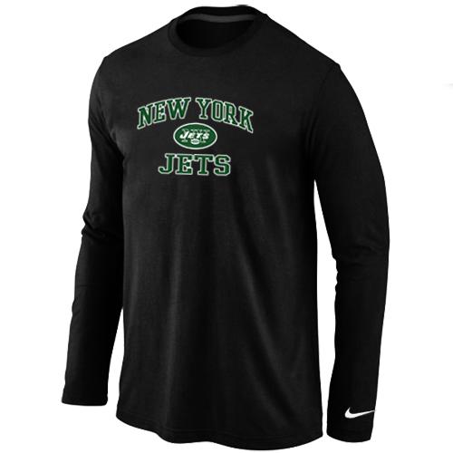 Nike New York Jets Heart & Soul Long Sleeve T-Shirt Black Cheap