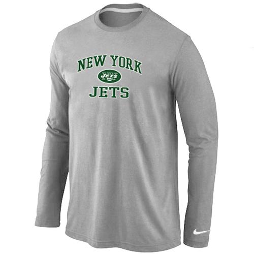 Nike New York Jets Heart & Soul Long Sleeve T-Shirt Grey Cheap