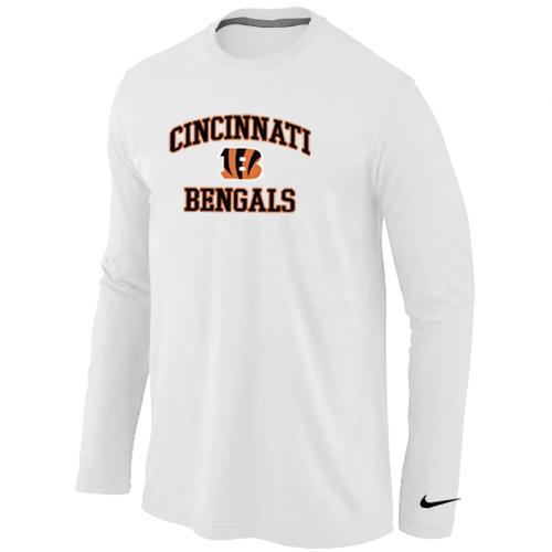 Nike Cincinnati Bengals Heart & Soul Long Sleeve T-Shirt White Cheap