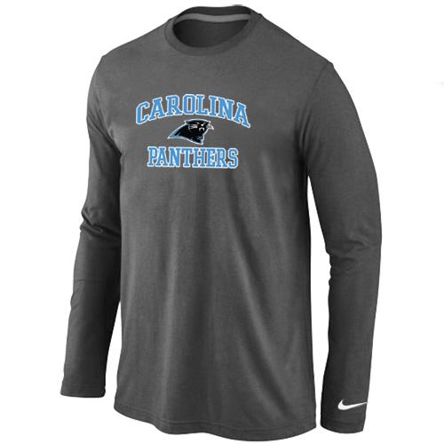 Nike Carolina Panthers Heart & Soul Long Sleeve T-Shirt D.Grey Cheap