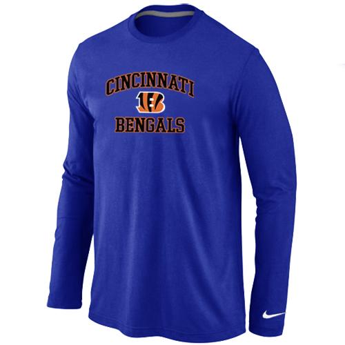 Nike Cincinnati Bengals Heart & Soul Long Sleeve T-Shirt Blue Cheap