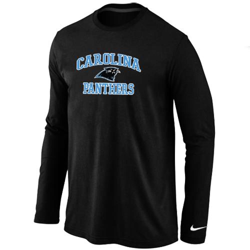 Nike Carolina Panthers Heart & Soul Long Sleeve T-Shirt Black Cheap