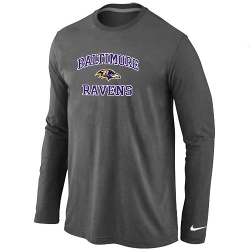 Nike Baltimore Ravens Heart & Soul Long Sleeve T-Shirt D.Grey Cheap