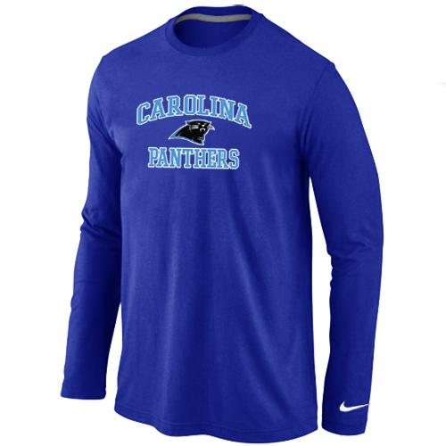 Nike Carolina Panthers Heart & Soul Long Sleeve T-Shirt Blue Cheap
