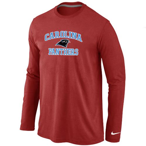 Nike Carolina Panthers Heart & Soul Long Sleeve T-Shirt RED Cheap