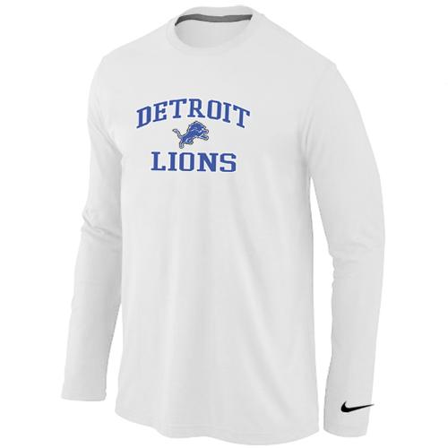 Nike Detroit Lions Heart & Soul Long Sleeve T-Shirt White Cheap
