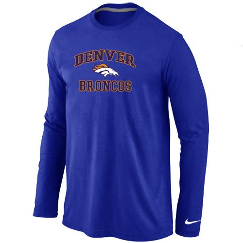 Nike Denver Broncos Heart & Soul Long Sleeve T-Shirt Blue Cheap