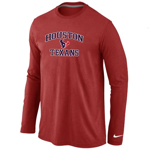 Nike Houston Texans Heart & Soul Long Sleeve T-Shirt RED Cheap