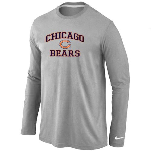 Nike Chicago Bears Heart & Soul Long Sleeve T-Shirt Grey Cheap