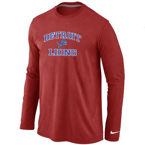Nike Detroit Lions Heart & Soul Long Sleeve T-Shirt RED Cheap
