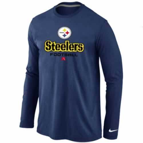 Nike Pittsburgh Steelers dark blue Critical Victory Long Sleeve NFL T-Shirt Cheap