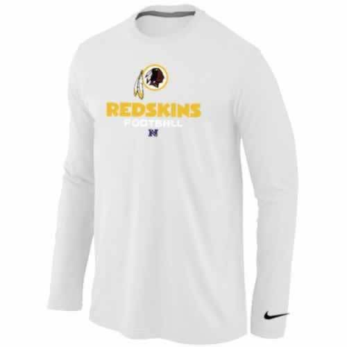 Nike Washington Redskins White Critical Victory Long Sleeve NFL T-Shirt Cheap