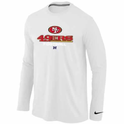 Nike San Francisco 49ers white Critical Victory Long Sleeve NFL T-Shirt Cheap