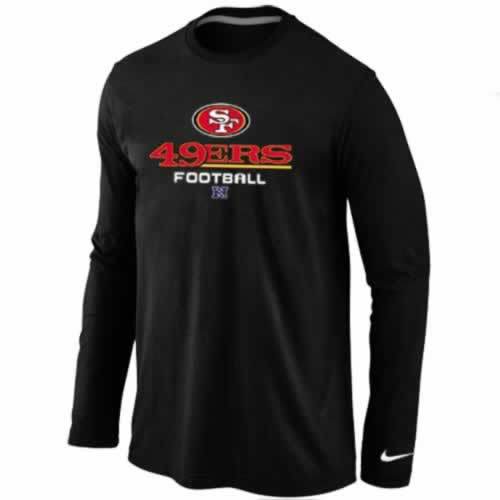 Nike San Francisco 49ers black Critical Victory Long Sleeve NFL T-Shirt Cheap