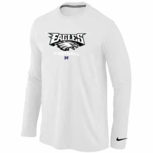 Nike Philadelphia Eagles white Critical Victory Long Sleeve NFL T-Shirt Cheap