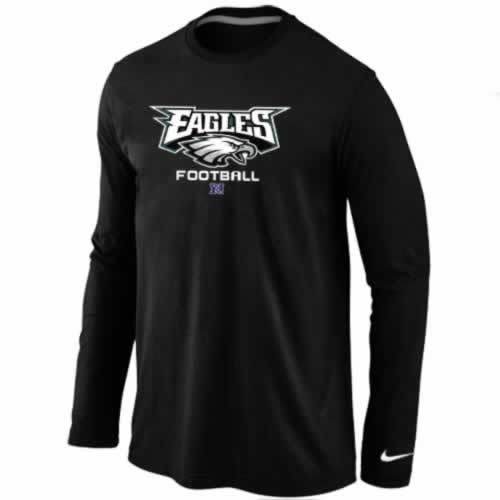 Nike Philadelphia Eagles black Critical Victory Long Sleeve NFL T-Shirt Cheap