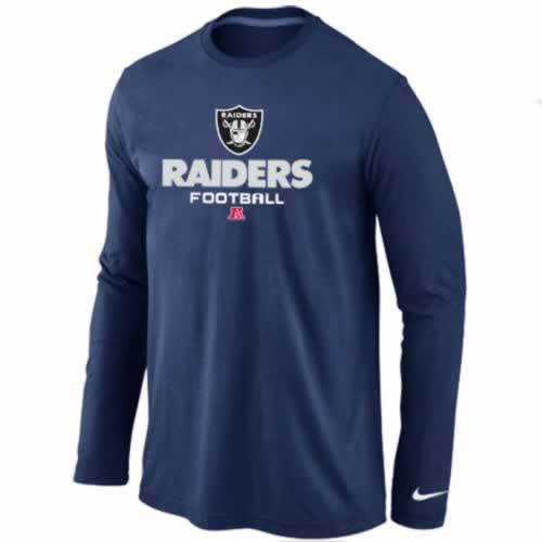 NIKE Oakland Raiders dark blue Critical Victory Long Sleeve NFL T-Shirt Cheap