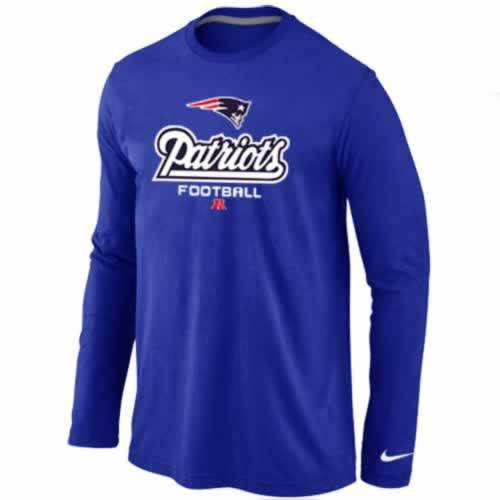 Nike New England Patriots blue Critical Victory Long Sleeve NFL T-Shirt Cheap