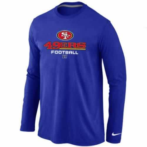 Nike San Francisco 49ers blue Critical Victory Long Sleeve NFL T-Shirt Cheap